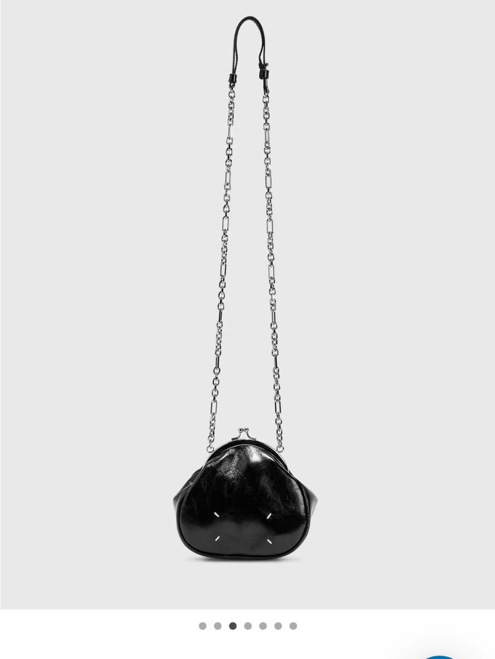 Maison Margiela Tabi Frame Bag in black leather crossbody with Chain Strap